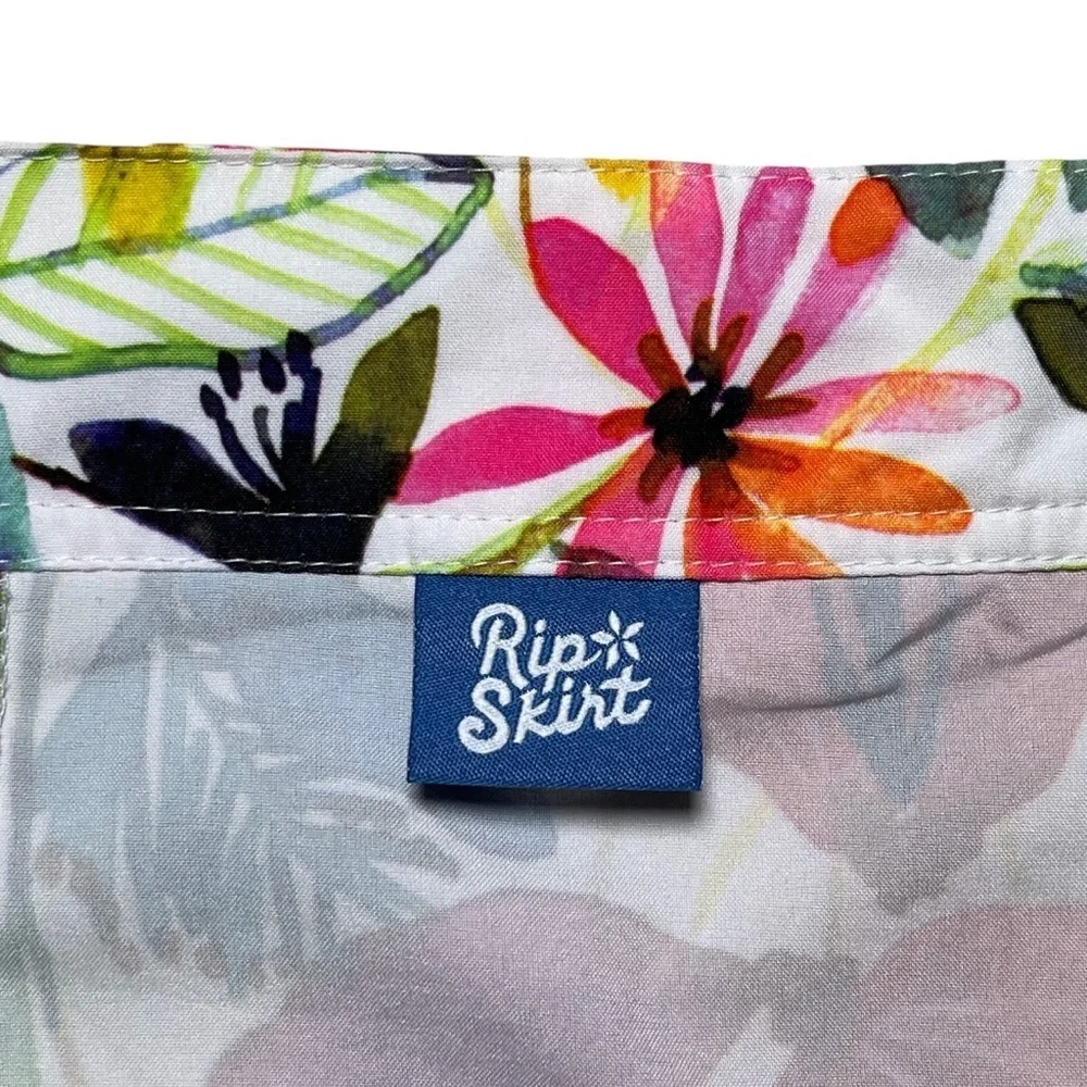 RipSkirt Hawaii Wrap Skirt Size M Length 1 Wildflower Watercolor Travel Resort
